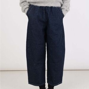 Micaela Greg Dark Blue Barrel Leg Jeans